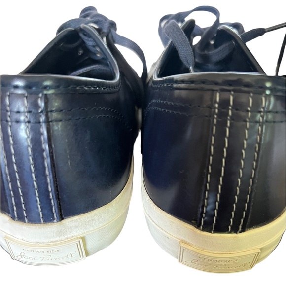 Converse “Jack Purcell” men’s black leather special drop in deep navy size 9.5 - Picture 3 of 8